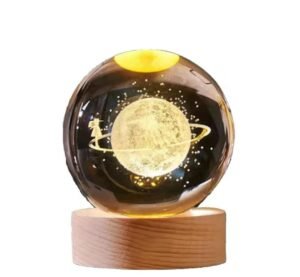 Esfera De Cristal 3d Cristal Planeta 8cm